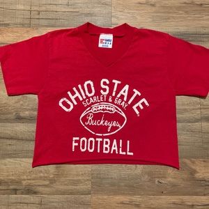 Vintage Ohio State football crop top